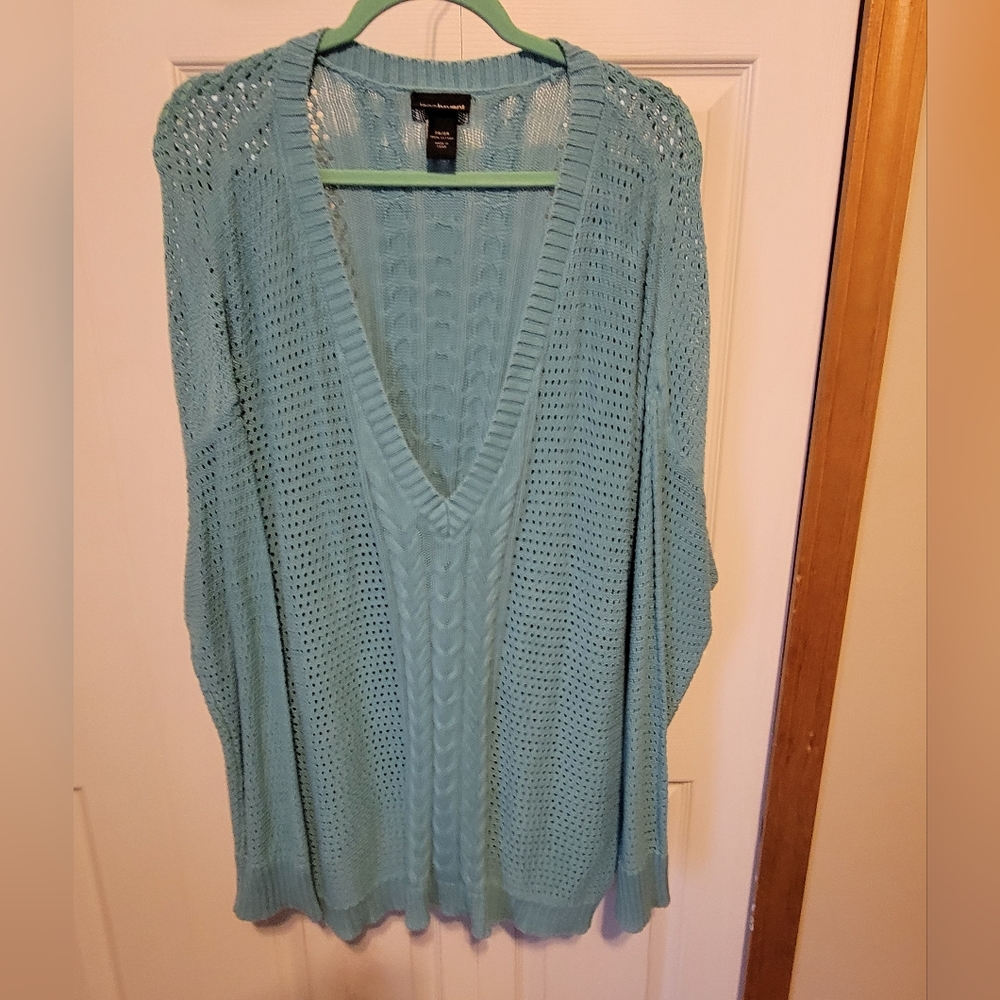 Lane Bryant V-Neck Sweater- size 26/28, Tiffany Blue color